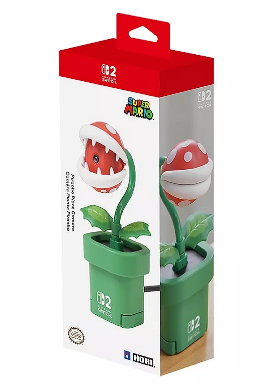 HORI Piranha Plant Camera for Nintendo Switch 2 with Flexible Neck and TV Clip