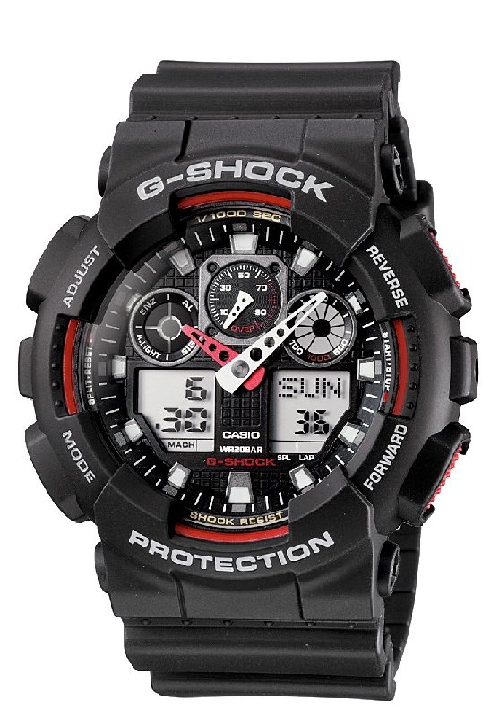 Casio G-SHOCK GA-100-1A4ER Men's Black Digital Watch with LED Backlight