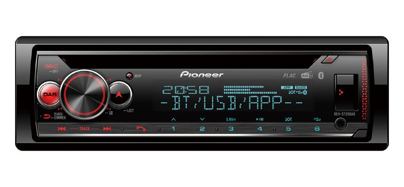 Pioneer DEH-S720DAB 1-DIN Car Stereo with CD, DAB/DAB+ Radio, Bluetooth and USB/AUX Input