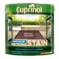 Cuprinol Anti-Slip Decking Stain, American Mahogany, 2.5 Litre