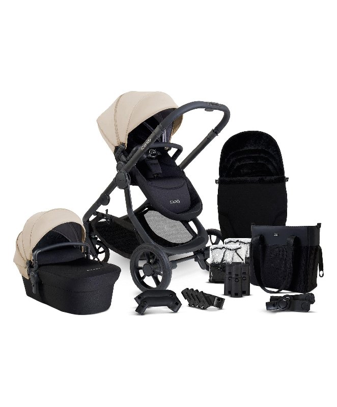 iCandy Orange 4 Pushchair Bundle in Latte with Carrycot and Accessories