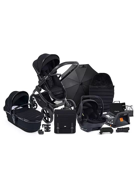 iCandy Peach 7 Black Pushchair with Carrycot and Car Seat Bundle