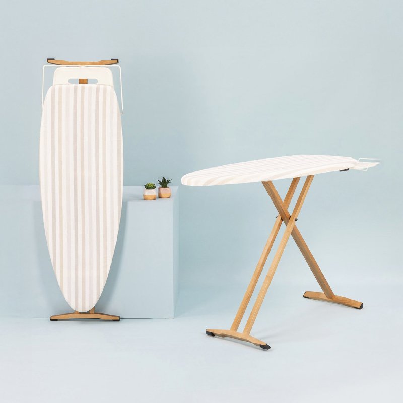 Minky Heritage Ironing Board with Premium Wood Frame, 130x47cm