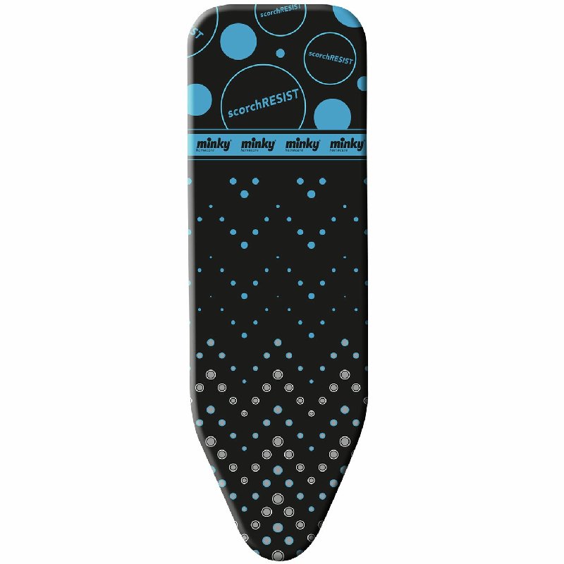 Minky 122x38cm Scorch Resist Ironing Board Cover in Black