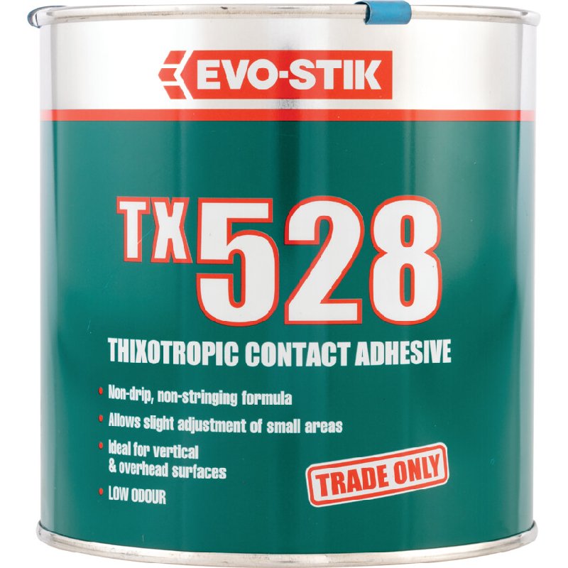 Evo-Stik TX528 Thixotropic Contact Adhesive, 1 Litre Tin