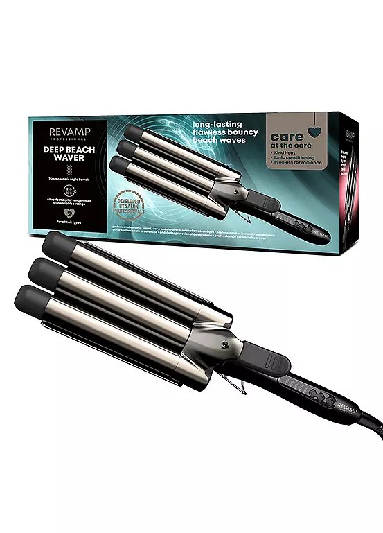 Revamp Deep Beach Professional Ceramic Waver with 25mm Triple Barrels