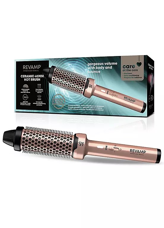 Revamp Ceramic 40mm Hot Brush - Gold Edition with Ionic Conditioning