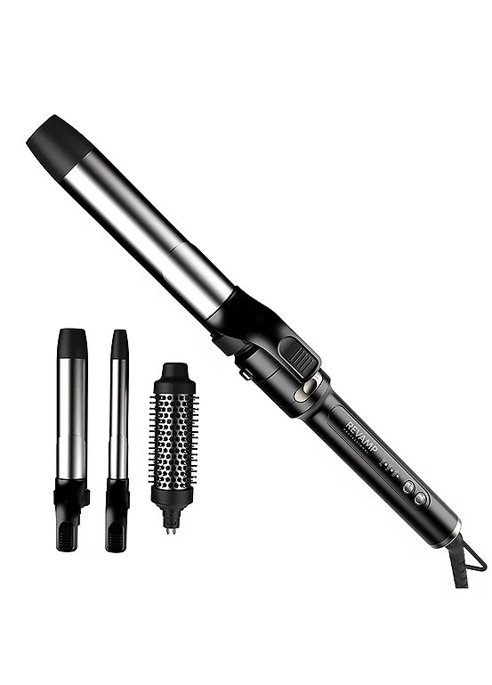 Revamp Multi Style Revolve 3-in-1 Rotating Hair Styler with 3 Attachments