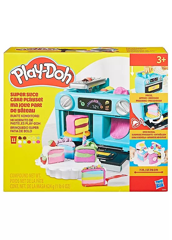 Play-Doh Super Slice Cake Playset with 11 Tubs and Accessories
