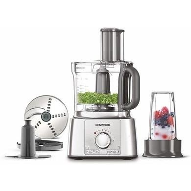 Kenwood MultiPro Express FDP65.180SI 2-in-1 Food Processor and Blender, 1000W, 3L Bowl, Silver