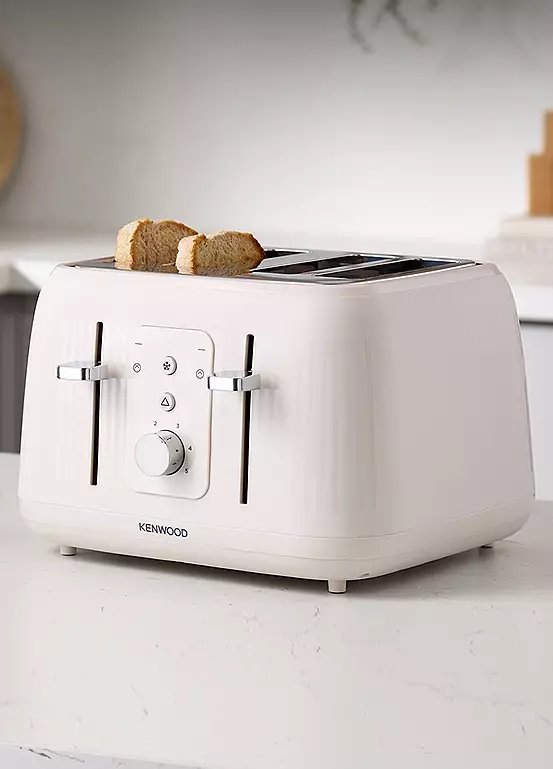 Kenwood Dawn 4 Slice Toaster in Cream with Electronic Controls and Bun Warming Rack