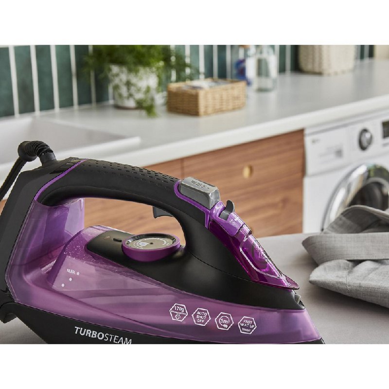 Morphy Richards 303140 Turbosteam 2800W Steam Iron - Purple, 380ml Tank