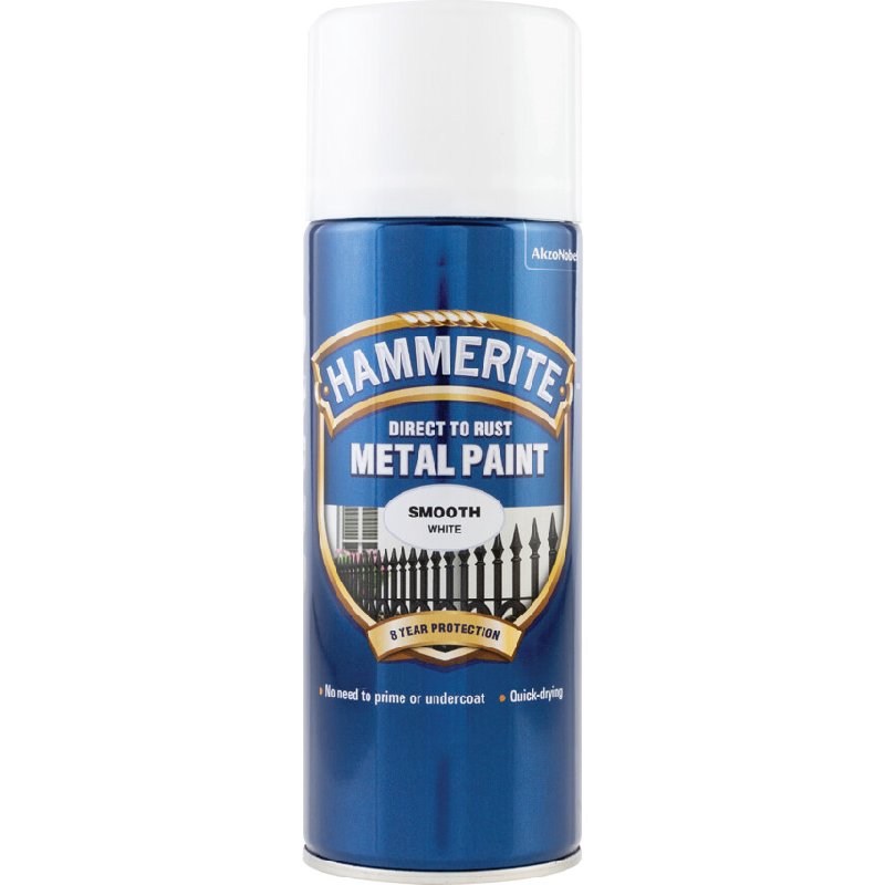 Hammerite Direct to Rust Metal Aerosol Paint 400ml White