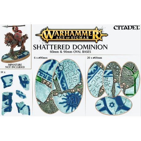 Games Workshop Warhammer Age of Sigmar Shattered Dominion 60mm & 90mm Oval Bases