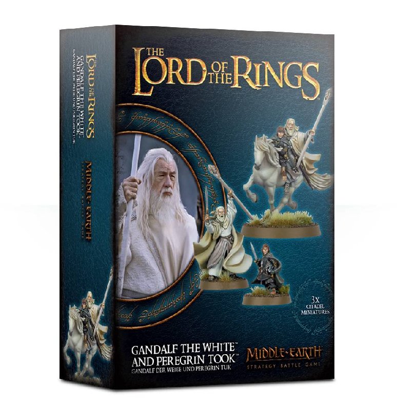 Games Workshop Lord of the Rings Gandalf the White & Peregrin Took Miniatures