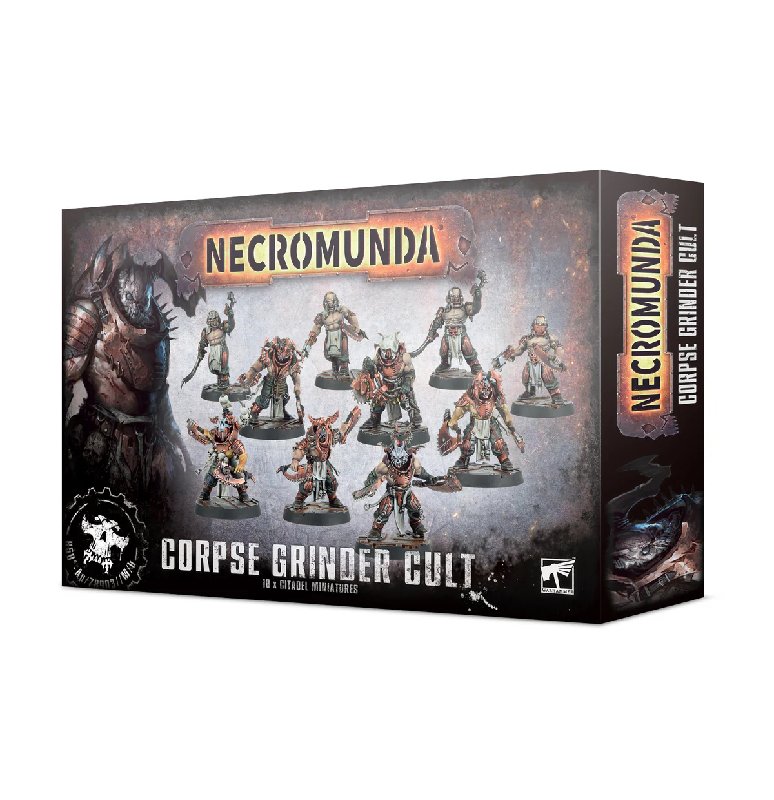 Necromunda Corpse Grinder Cult Gang with 6 Skinners and 1 Cutter