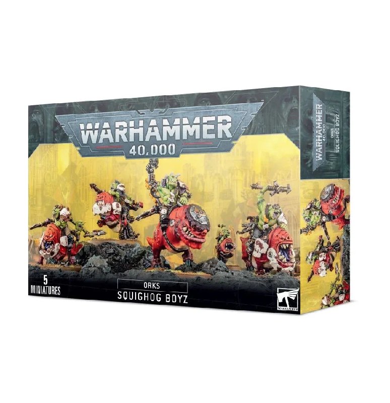 Warhammer 40,000 Orks Squighog Boyz Box Set with Nob, 3 Boyz and Bomb Squig