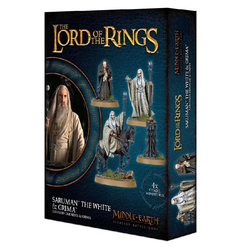 Middle Earth Strategy Battle Game Forces of Evil Saruman The White & Grima Wormtongue Miniature Set