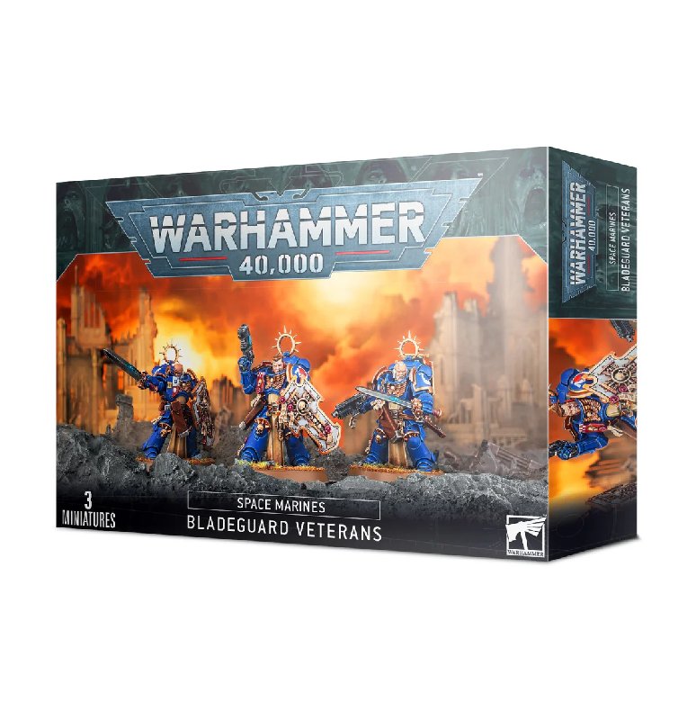 Warhammer 40,000 Space Marines Bladeguard Veterans 3-Miniature Plastic Kit