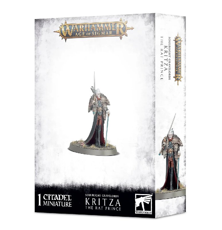 Games Workshop Soulblight Gravelords Kritza The Rat Prince Miniature with 60mm Oval Base