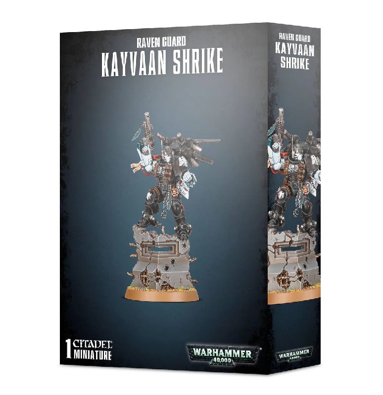 Games Workshop Raven Guard Kayvaan Shrike 25-Piece Plastic Model Kit with 40mm Base