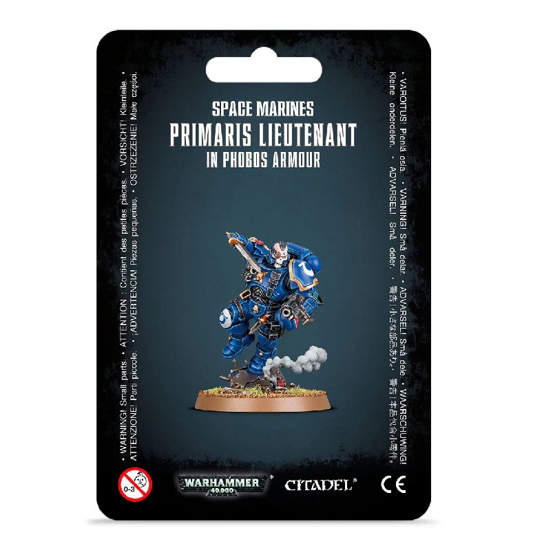 Warhammer 40,000 Primaris Lieutenant in Reiver Armour Plastic Kit with 40mm Base