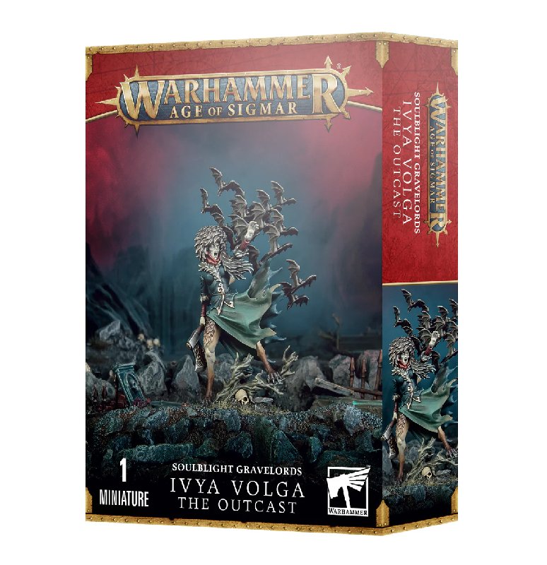 Warhammer Age of Sigmar Soulblight Gravelords Ivya Volga, The Outcast Miniature
