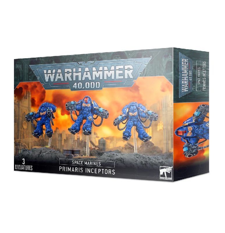 Warhammer 40,000 Primaris Inceptor Squad - 3 Miniatures with Plasma Exterminators or Assault Bolters