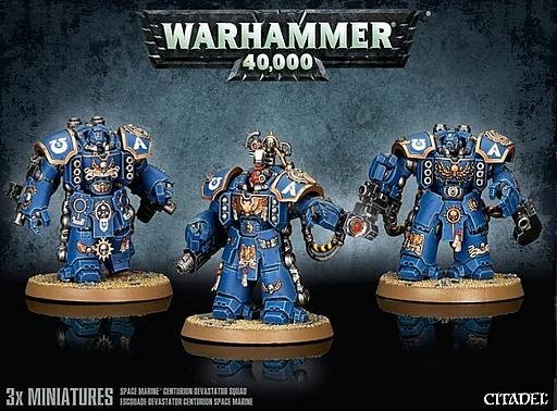 Warhammer 40,000 Space Marine Centurion Devastator / Assault Squad 3-Man Kit