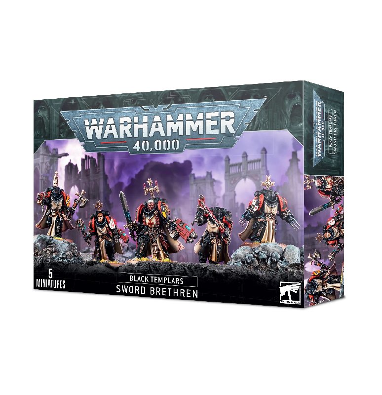 Games Workshop Warhammer 40,000 Black Templars Sword Brethren 5-Miniature Set