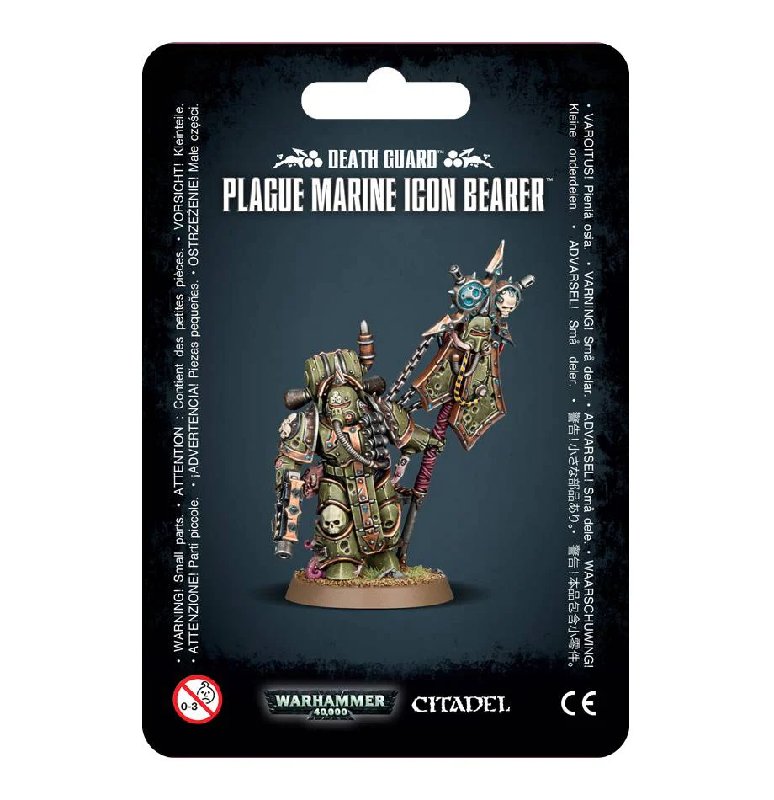 Warhammer 40,000 Death Guard Plague Marine Icon Bearer Blister Pack