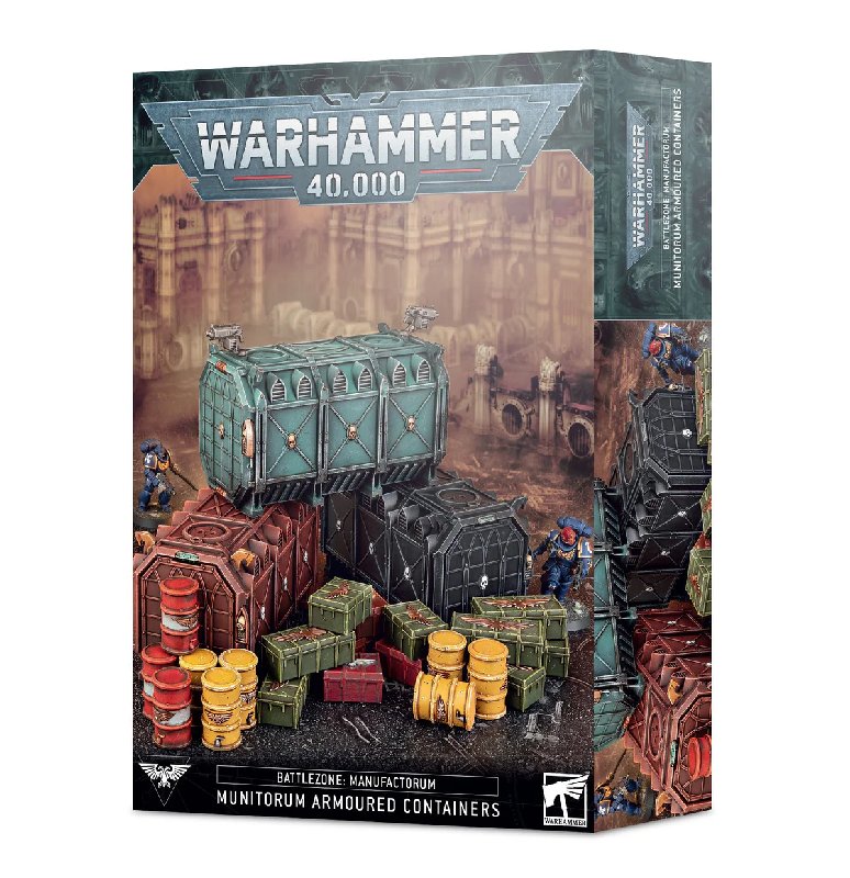 Warhammer 40000 Battlezone Manufactorum: Munitorum Armoured Containers Set
