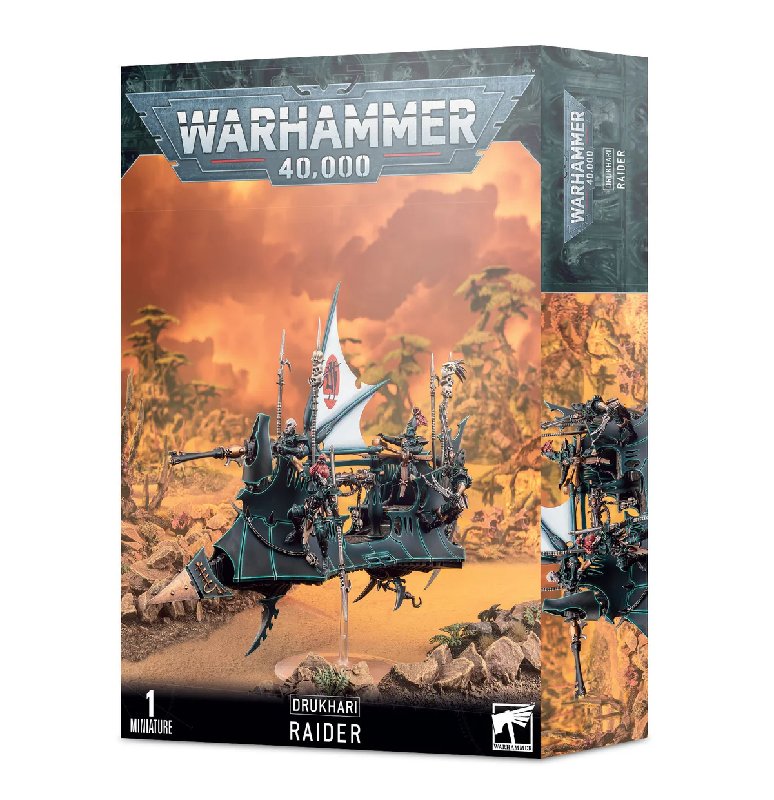 Warhammer 40,000 Drukhari Raider Plastic Model Kit with Optional Weapons