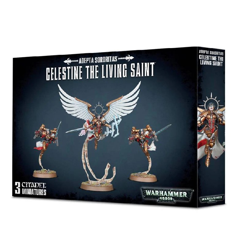 Games Workshop Adepta Sororitas Celestine The Living Saint with 2 Geminae Superia