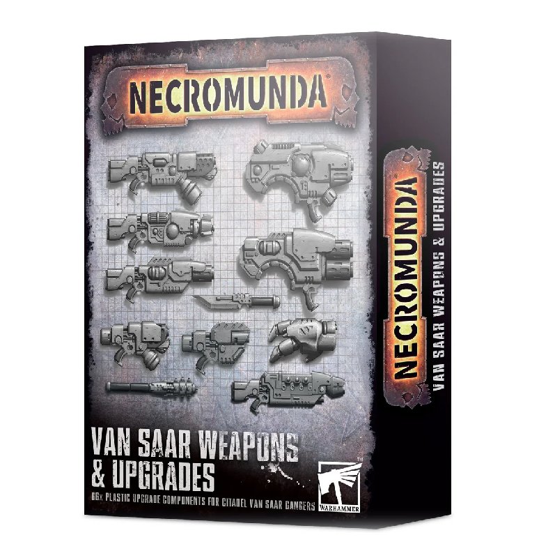 Necromunda Van Saar Weapons & Upgrades Set - 66-Piece Plastic Kit