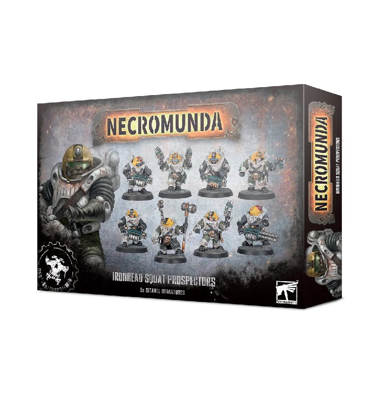 Necromunda Ironhead Squat Prospectors Miniature Set with 128 Components