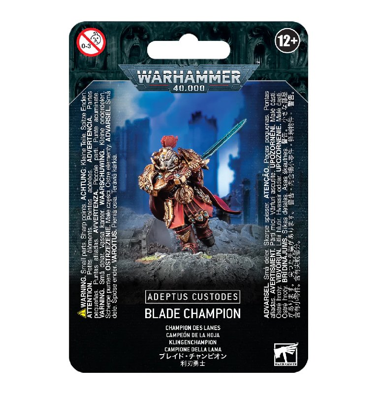 Games Workshop Adeptus Custodes Blade Champion Miniature with 40mm Base