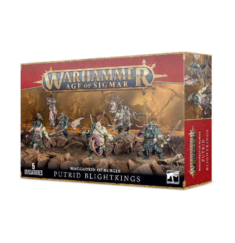 Warhammer Age of Sigmar Maggotkin of Nurgle Putrid Blightkings 5-Figure Plastic Kit