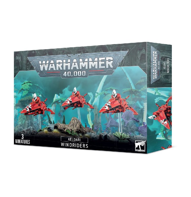 Warhammer 40000 Aeldari Windriders Jetbikes with Twin-Linked Shuriken Catapults