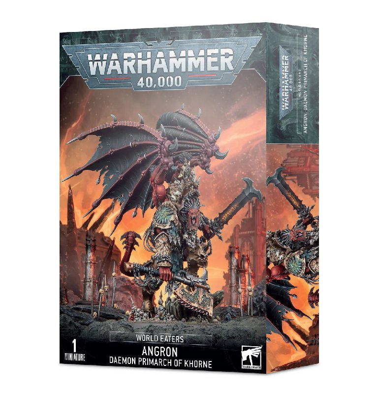 Warhammer 40k Angron Daemon Primarch of Khorne 100mm Miniature