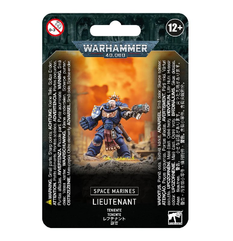 Warhammer 40,000 Space Marines Lieutenant Plastic Model Kit with 25 Components