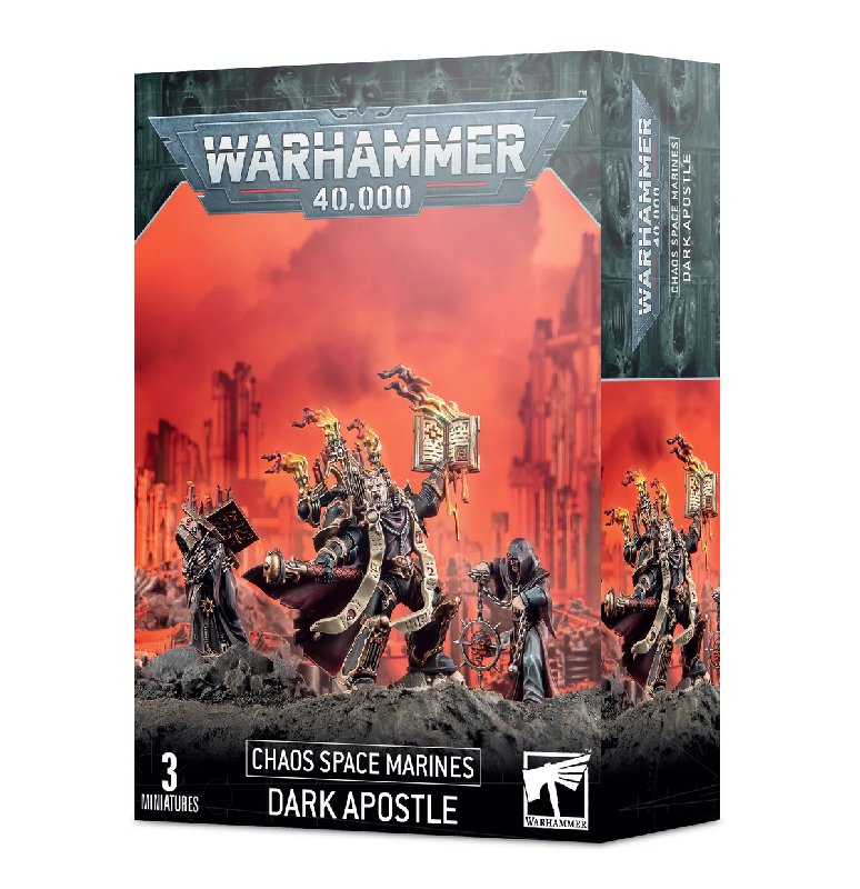 Warhammer 40k Chaos Space Marines Dark Apostle with 2 Dark Disciples