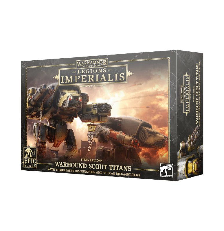 Legions Imperialis Warhound Scout Titans Plastic Model Kit with 2 Titans