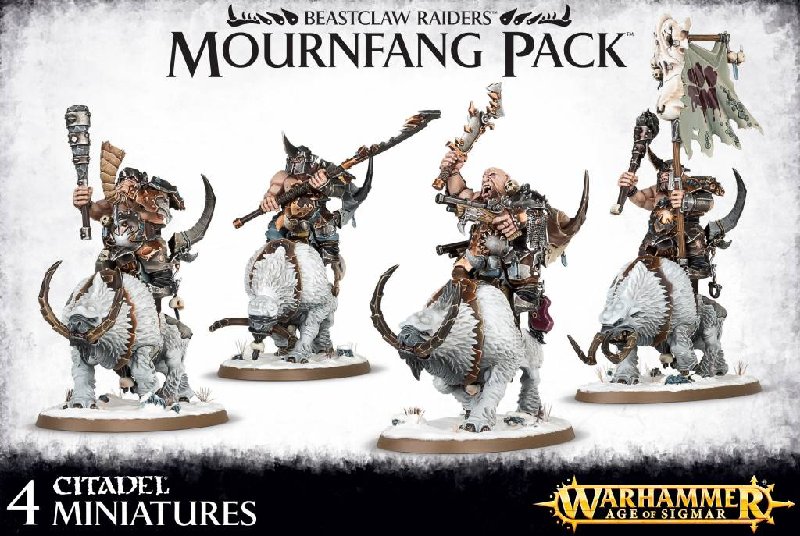 Warhammer Age of Sigmar Ogor Mawtribes Mournfang Pack - 4 Ogor Cavalry Miniatures