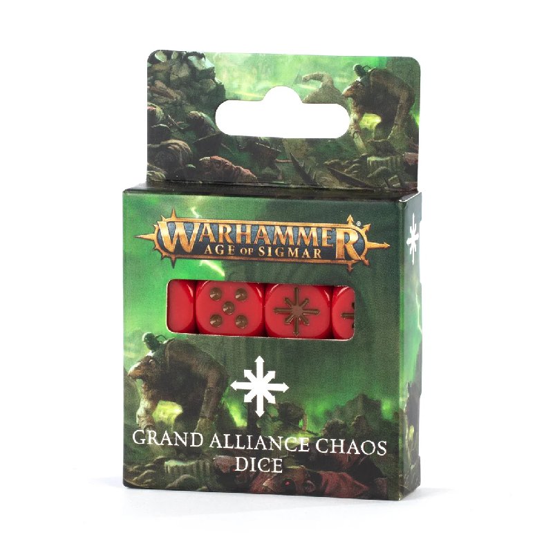 Games Workshop Age of Sigmar Grand Alliance Chaos Dice Set (16 Red Dice)