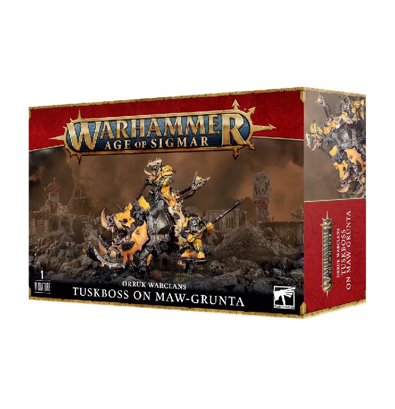 Warhammer Age Of Sigmar Orruk Warclans Tuskboss On Maw-Grunta