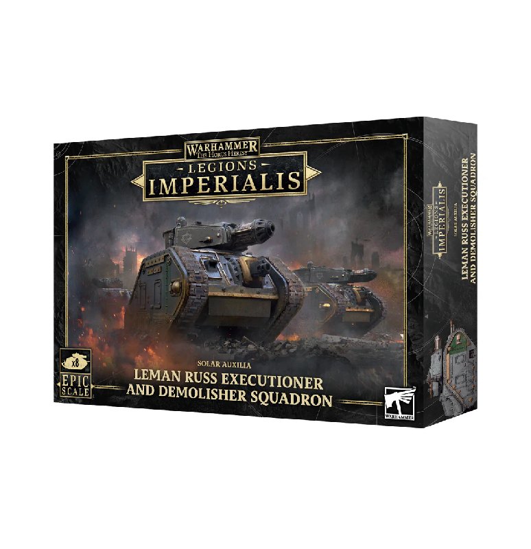Legions Imperialis Solar Auxilia Leman Russ Executioner and Demolisher Squadron - 8 Epic Scale Tanks