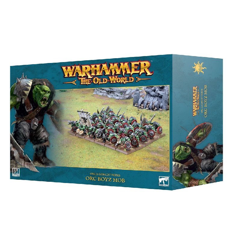 Games Workshop Warhammer The Old World Orc & Goblin Tribes Orc Boyz Mob - 31 Miniatures