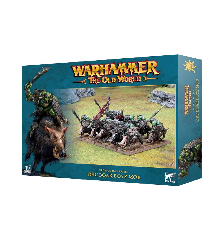 Games Workshop Warhammer The Old World Orc & Goblin Tribes Orc Boar Boyz Mob (10 Miniatures)