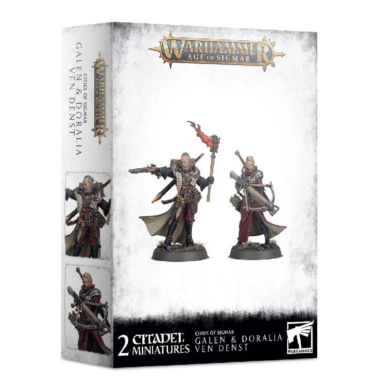 Warhammer Age of Sigmar Galen & Doralia Ven Denst Plastic Models